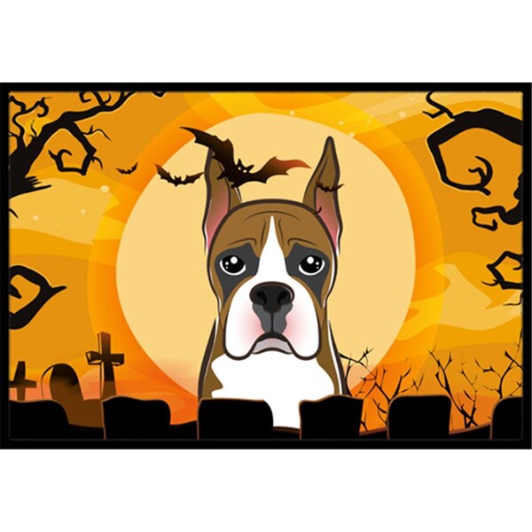 Carolines Treasures Halloween Boxer Indoor and Outdoor Mat- 18 x 27 in. BB1781MAT - main